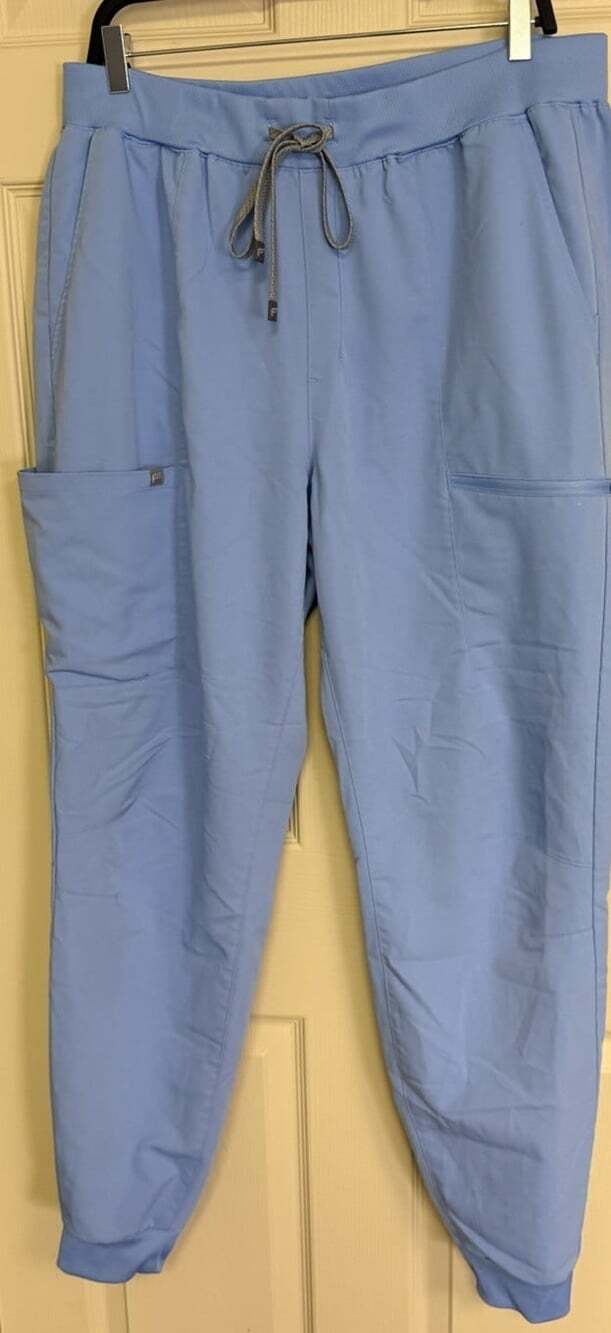 Fabletics Scrub Jogger Pants Women XXL 1X Medical Ceil Blue